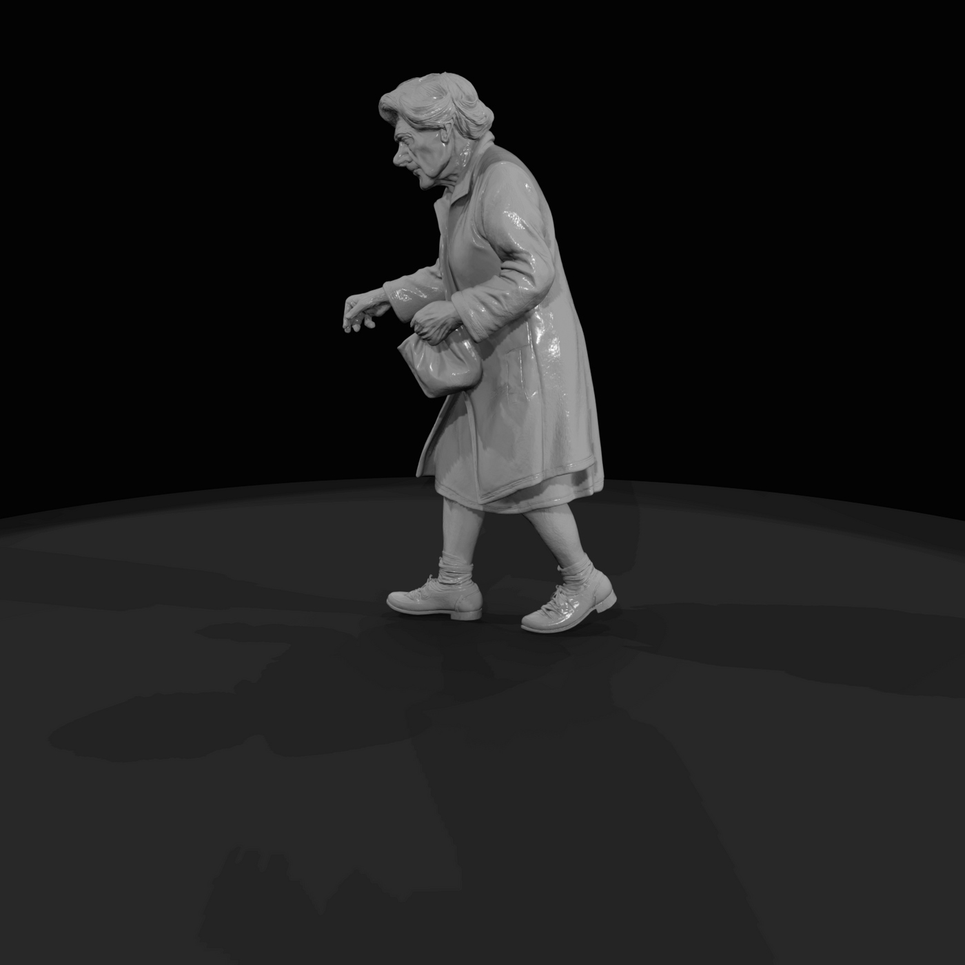 OLDER PEOPLE IN THE PARK Elderly woman