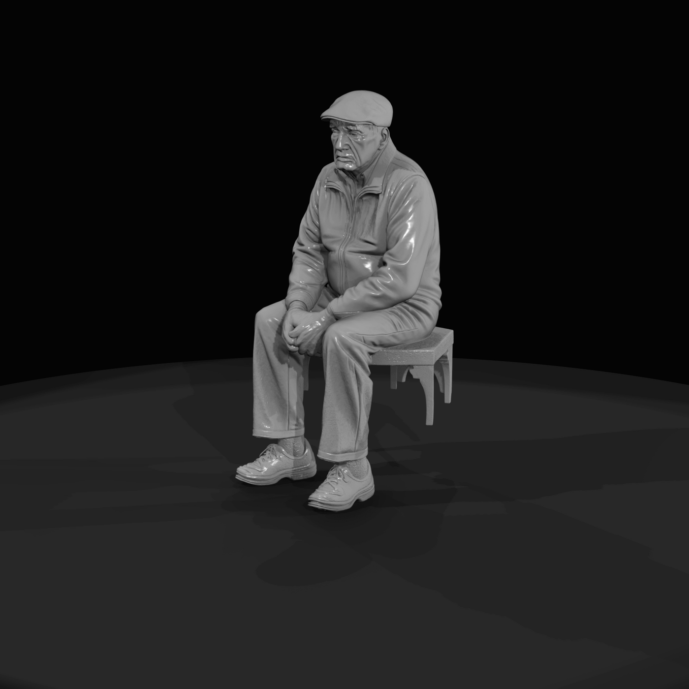 Older People IN The Park Man (20th-21st century)