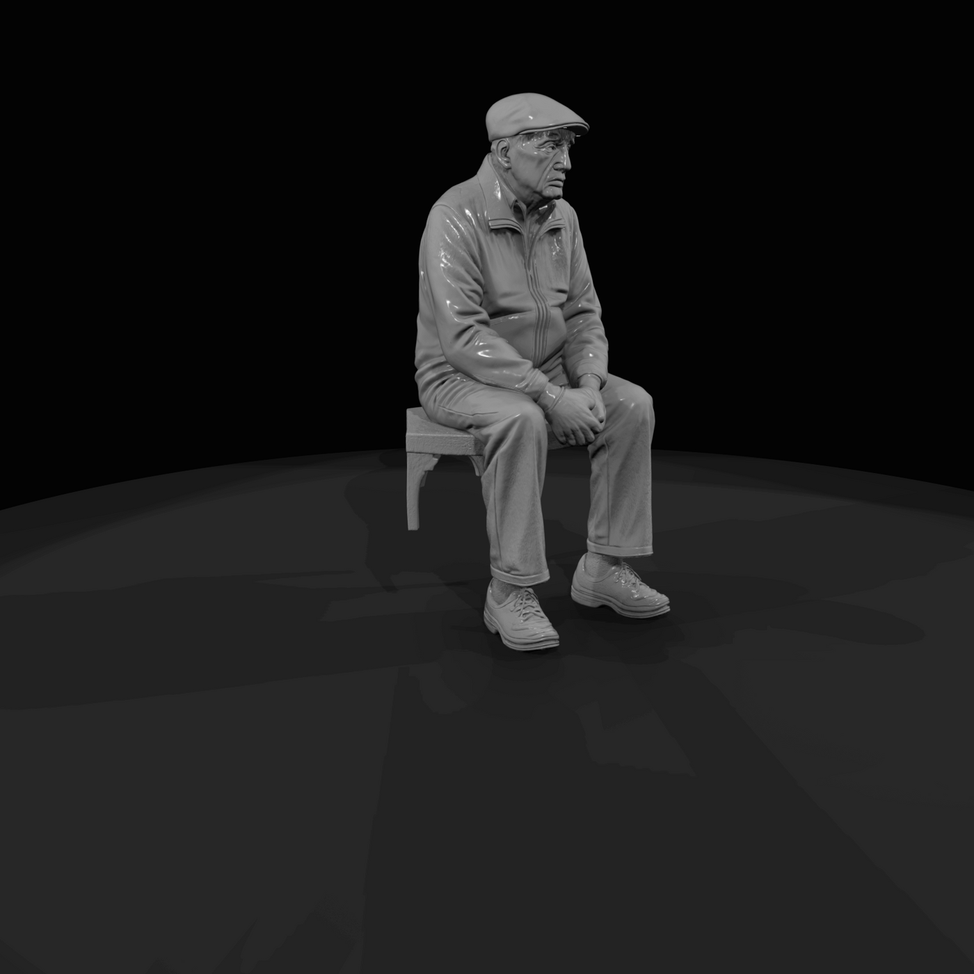 OLDER PEOPLE IN THE PARK Man 2
