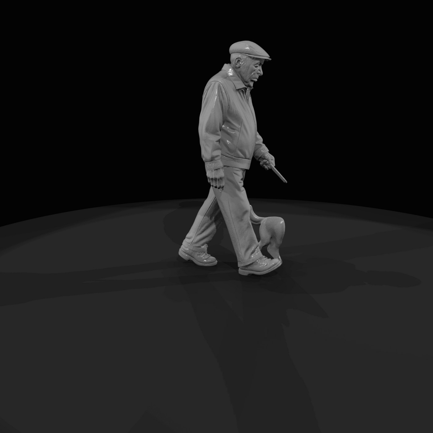 Older People IN The Park Man (20th-21st century)