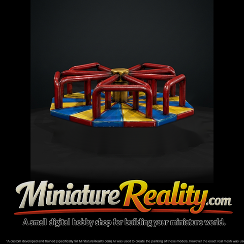 Octagonal Merry-Go-Round Carousel for Dioramas