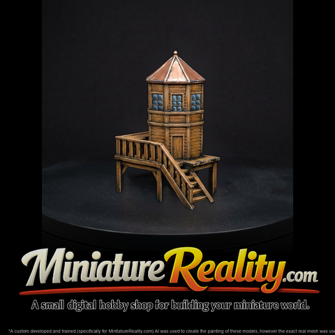 Octagonal Watchtower for Dioramas & Model Railroads