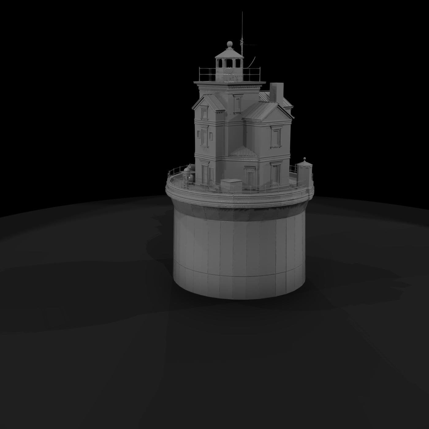 Offshore Lighthouse Model for HO Dioramas & Layouts