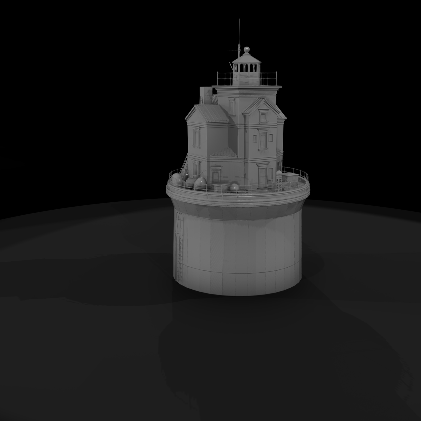Offshore Lighthouse Model for HO Dioramas & Layouts