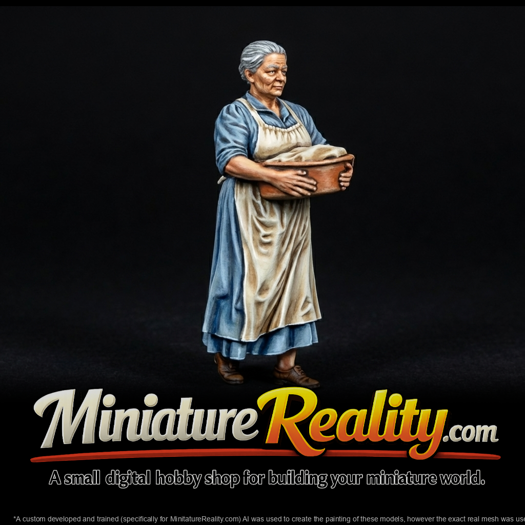 Older woman carrying a basket (estimated)