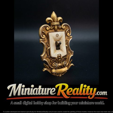 Ornate Baroque Fleur de Lis Switch Plate