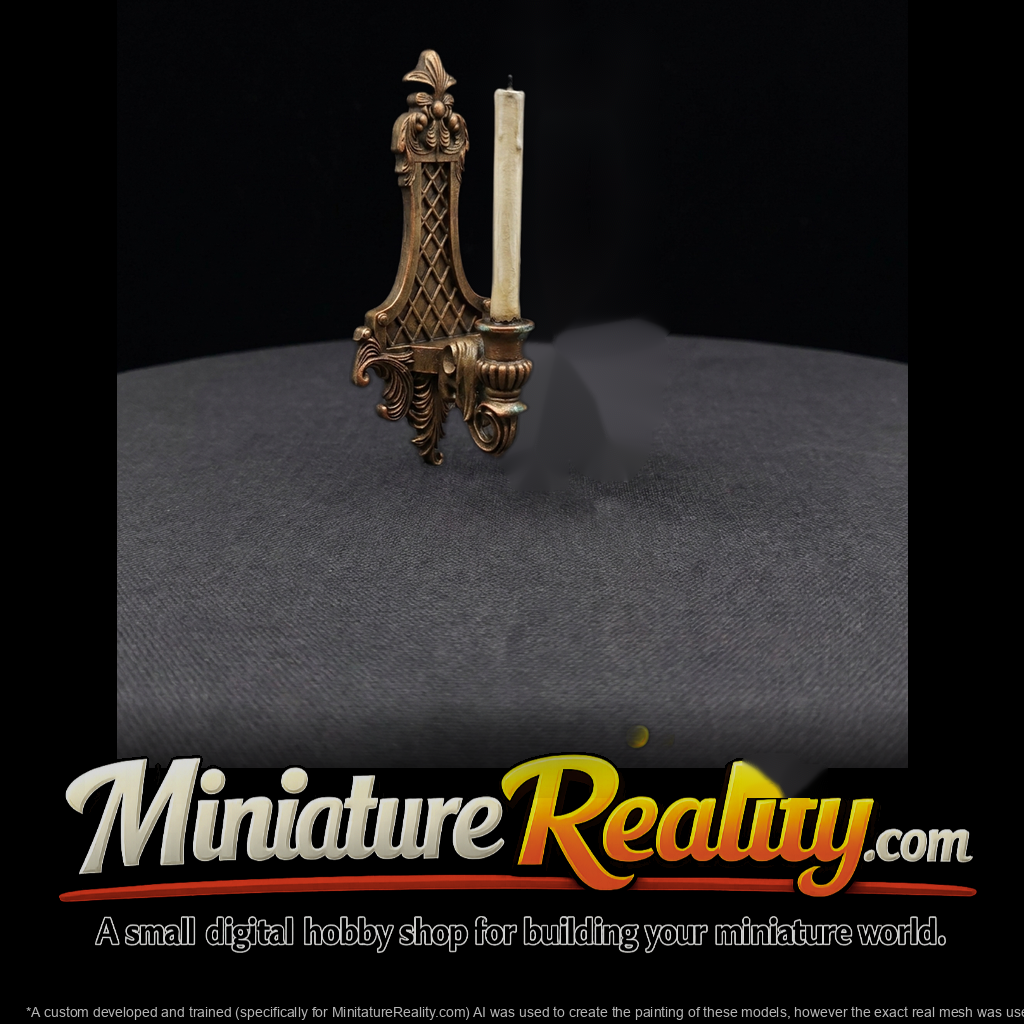 Ornate Baroque Wall Sconce Candle Holder