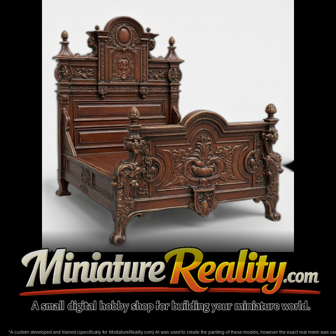 Ornate Carved Bed