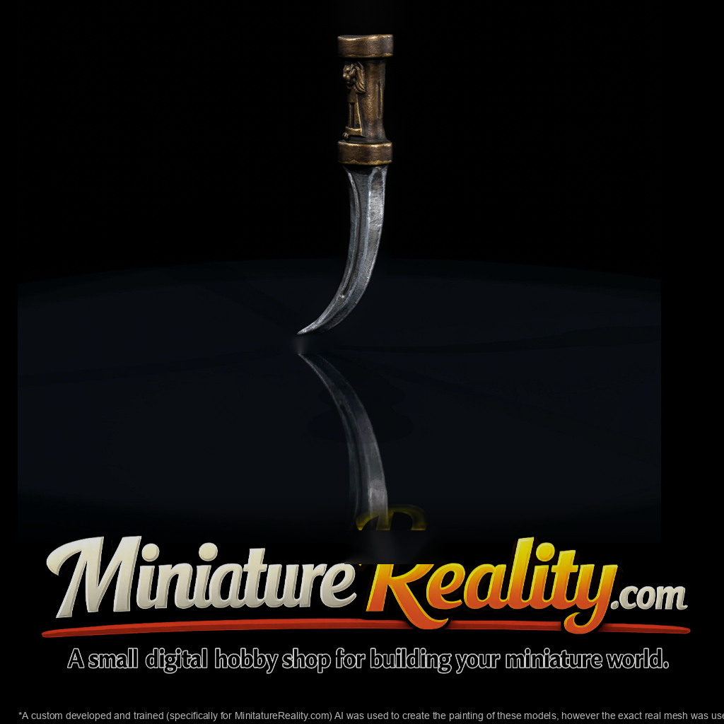 Ornate Curved Fantasy Dagger — Prop