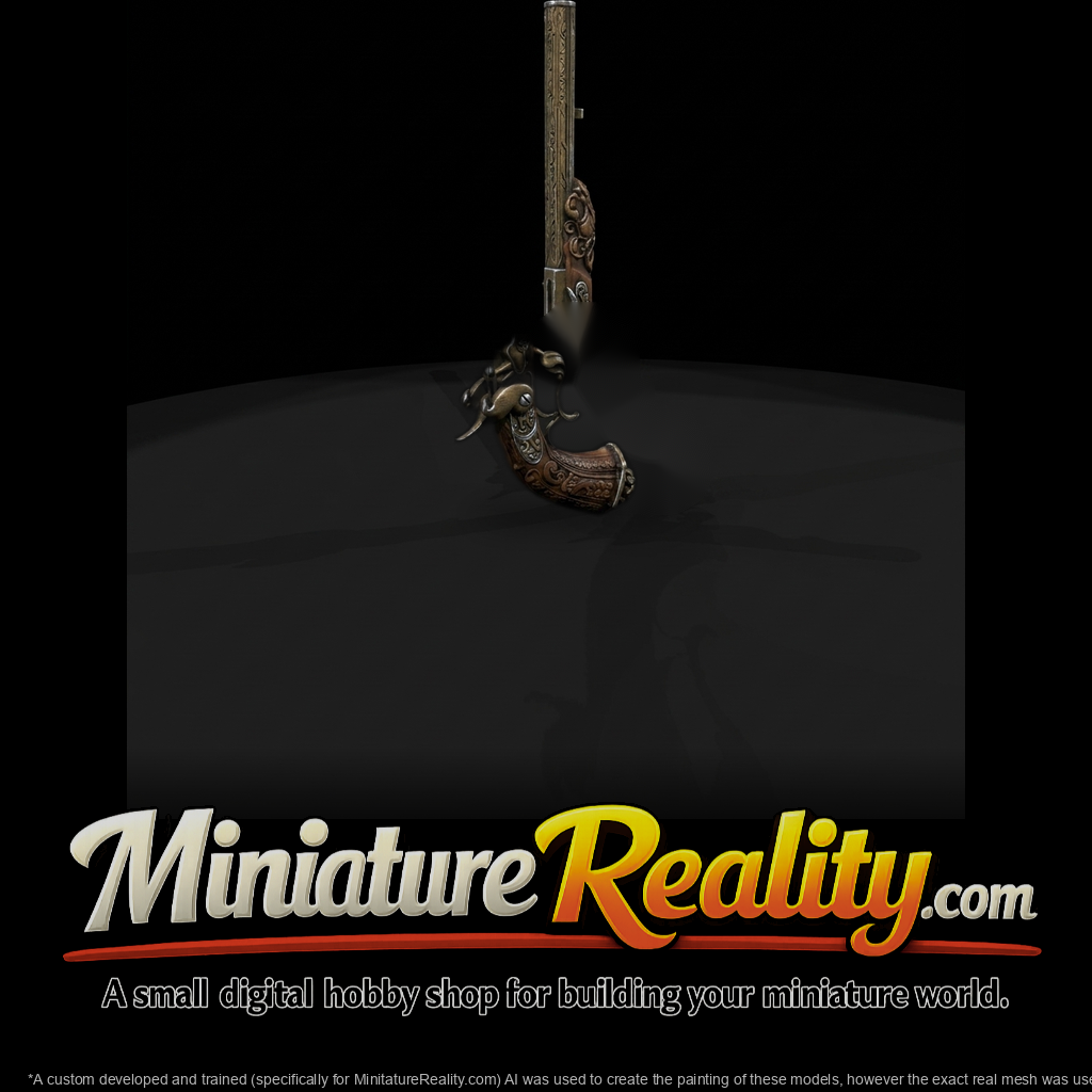 Ornate Engraved Antique Flintlock Pistol — & Wargam