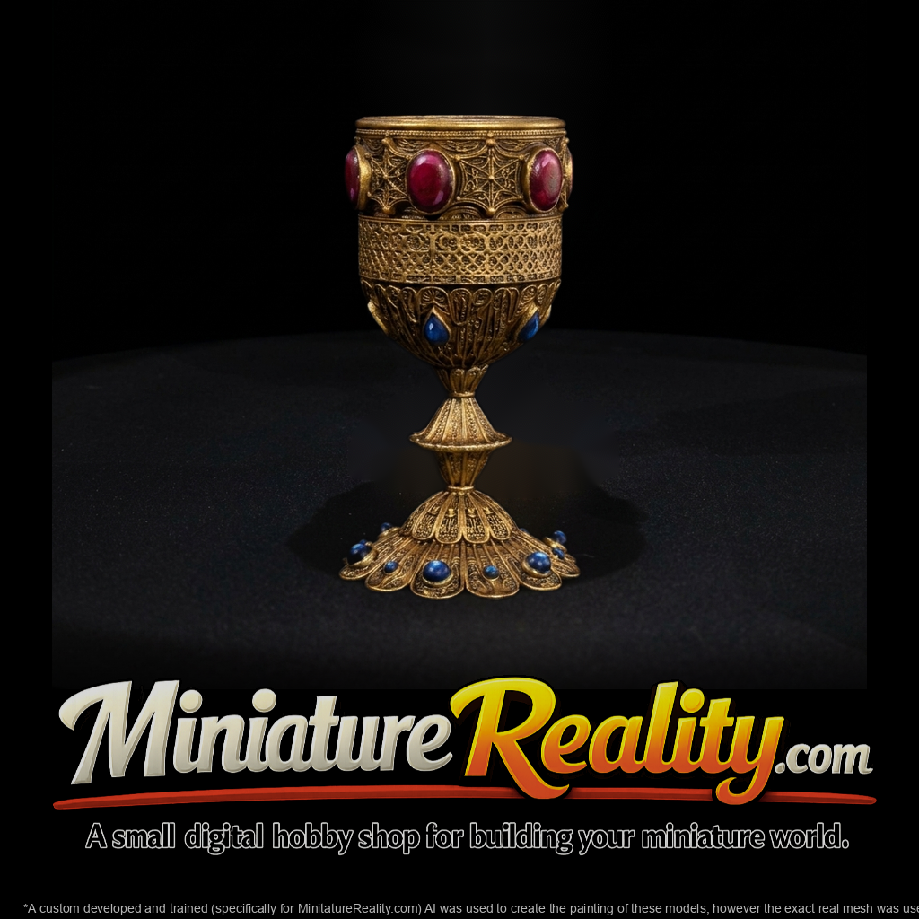 Ornate Filigree Royal Chalice — Fantasy Goblet