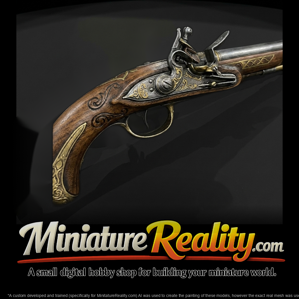Ornate Flintlock Pistol and Wargames