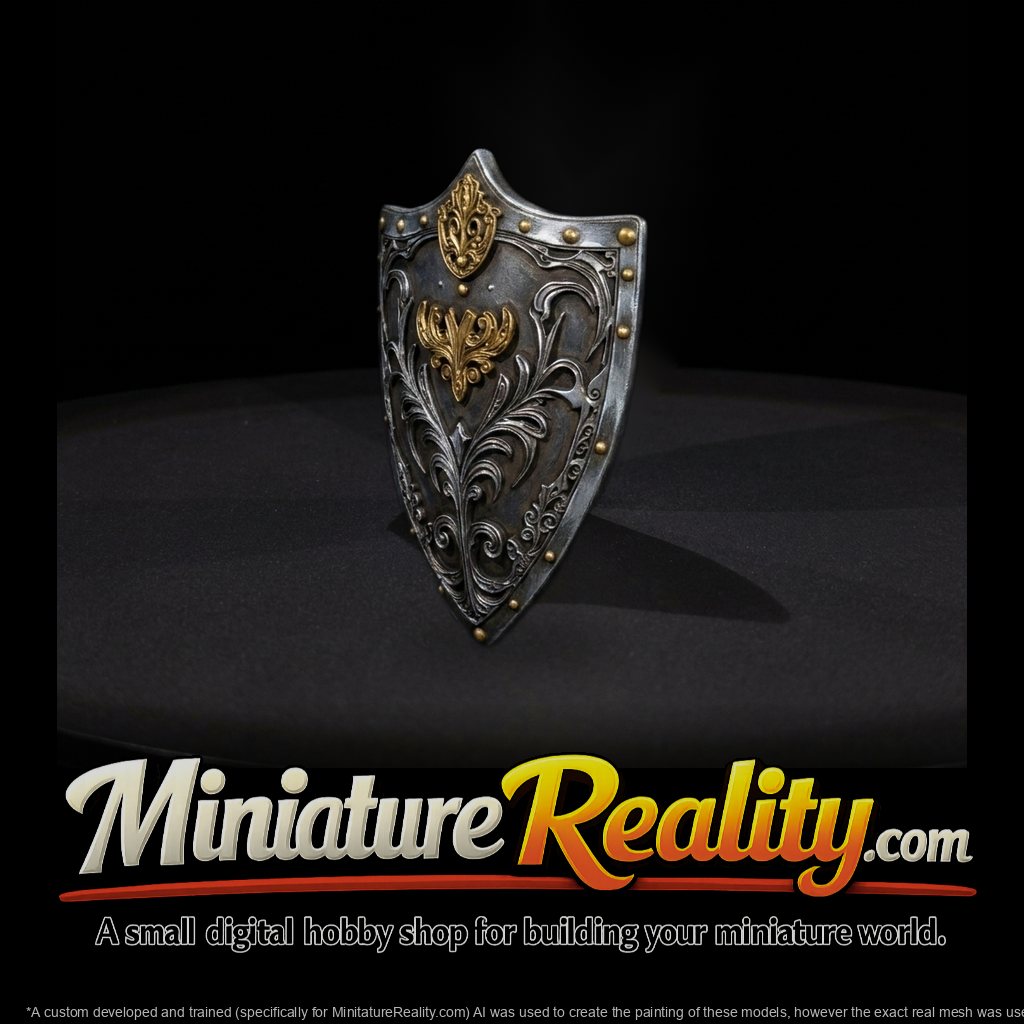 Ornate Gothic Medieval Shield and Wargames