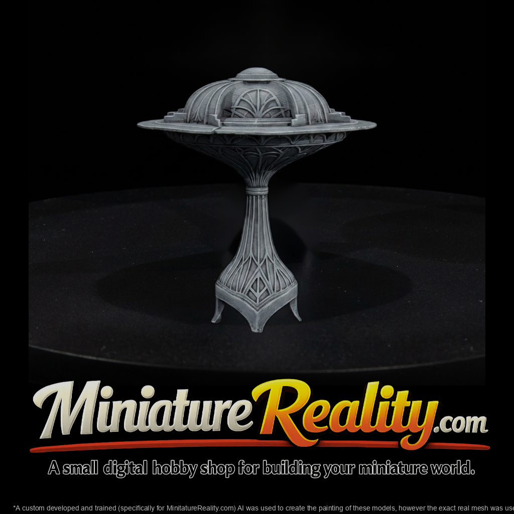 Ornate Pedestal Table for Dioramas Art Nouveau
