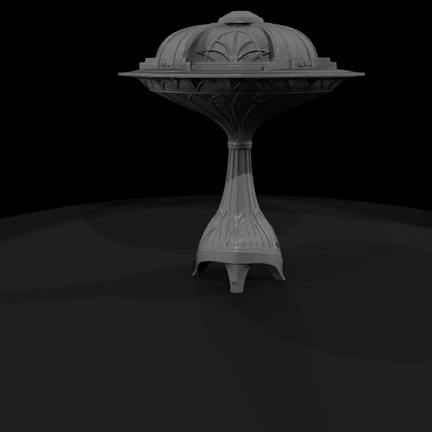 Ornate Pedestal Table for Dioramas Art Nouveau