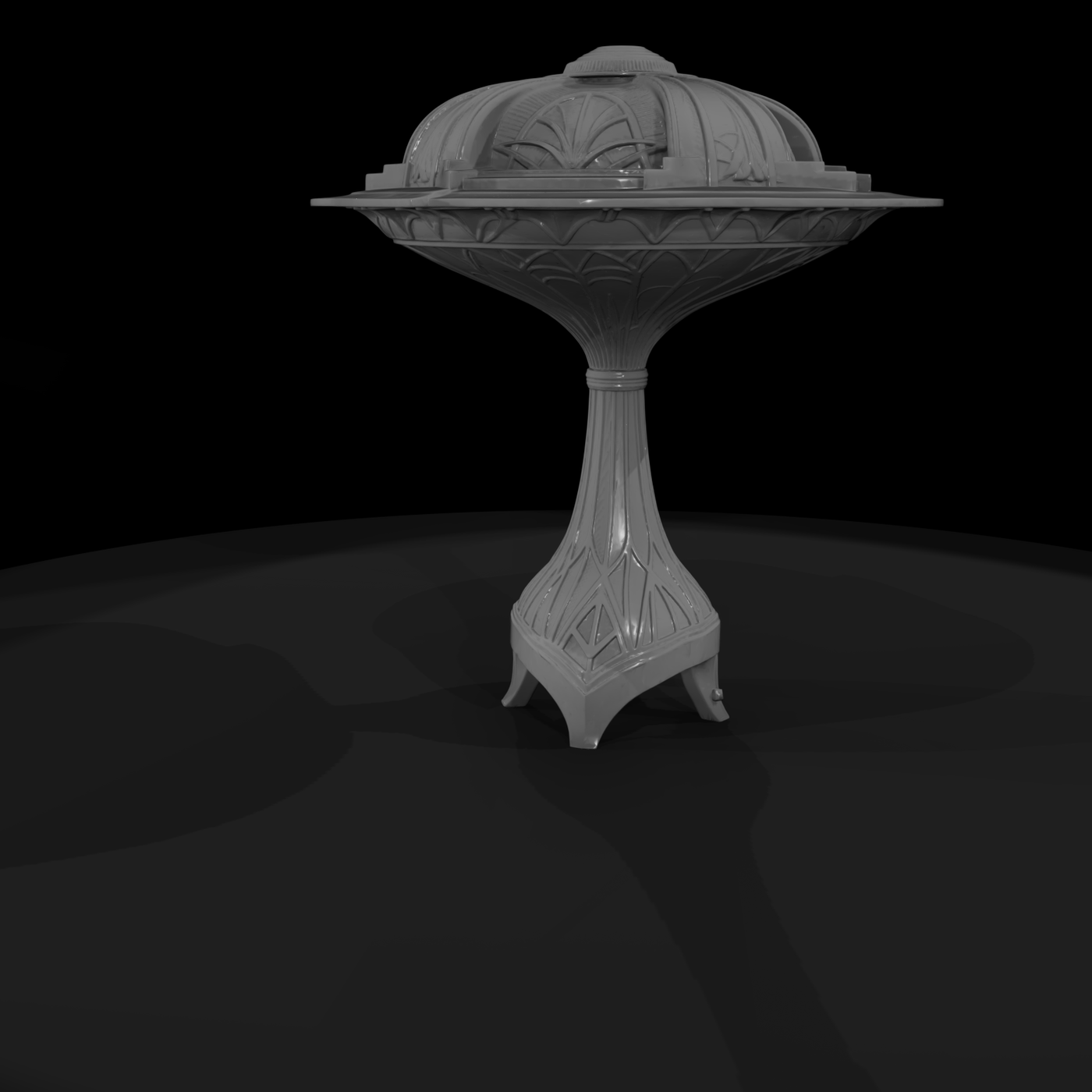 Ornate Pedestal Table for Dioramas Art Nouveau