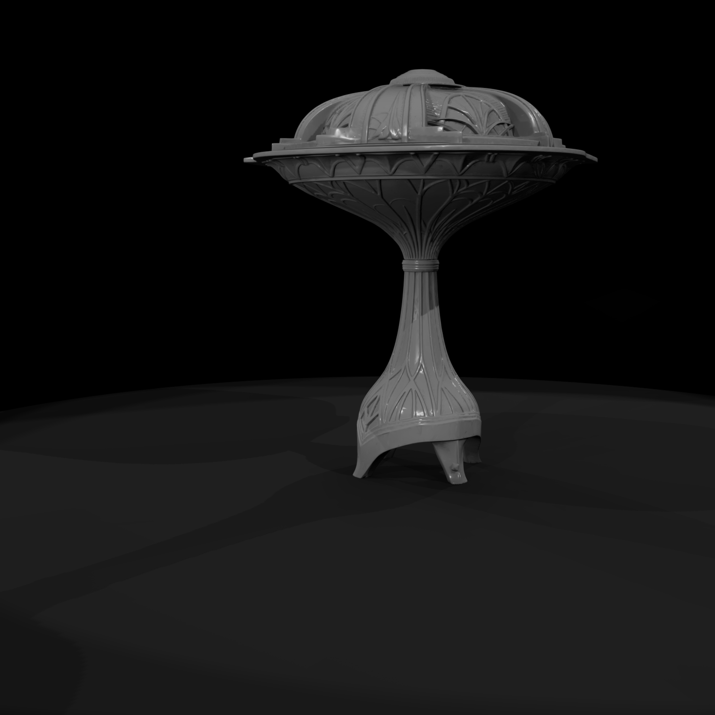 Ornate Pedestal Table for Dioramas Art Nouveau