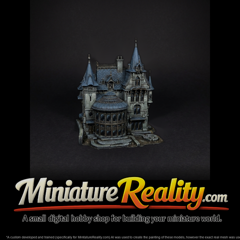 Ornate Victorian Mansion with Turrets — Diorama Buildin