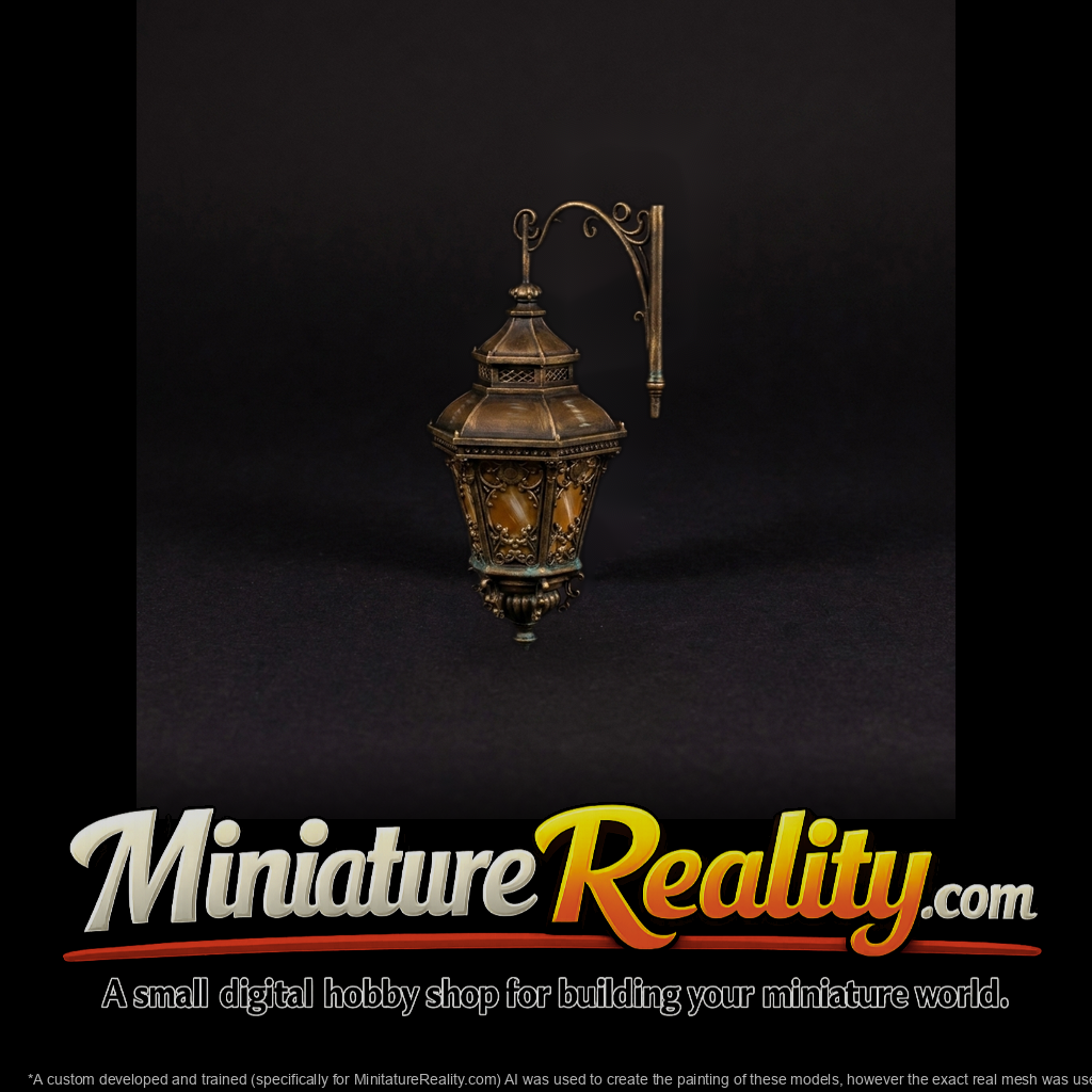 Ornate Victorian Wall Lantern & Railroad Lay