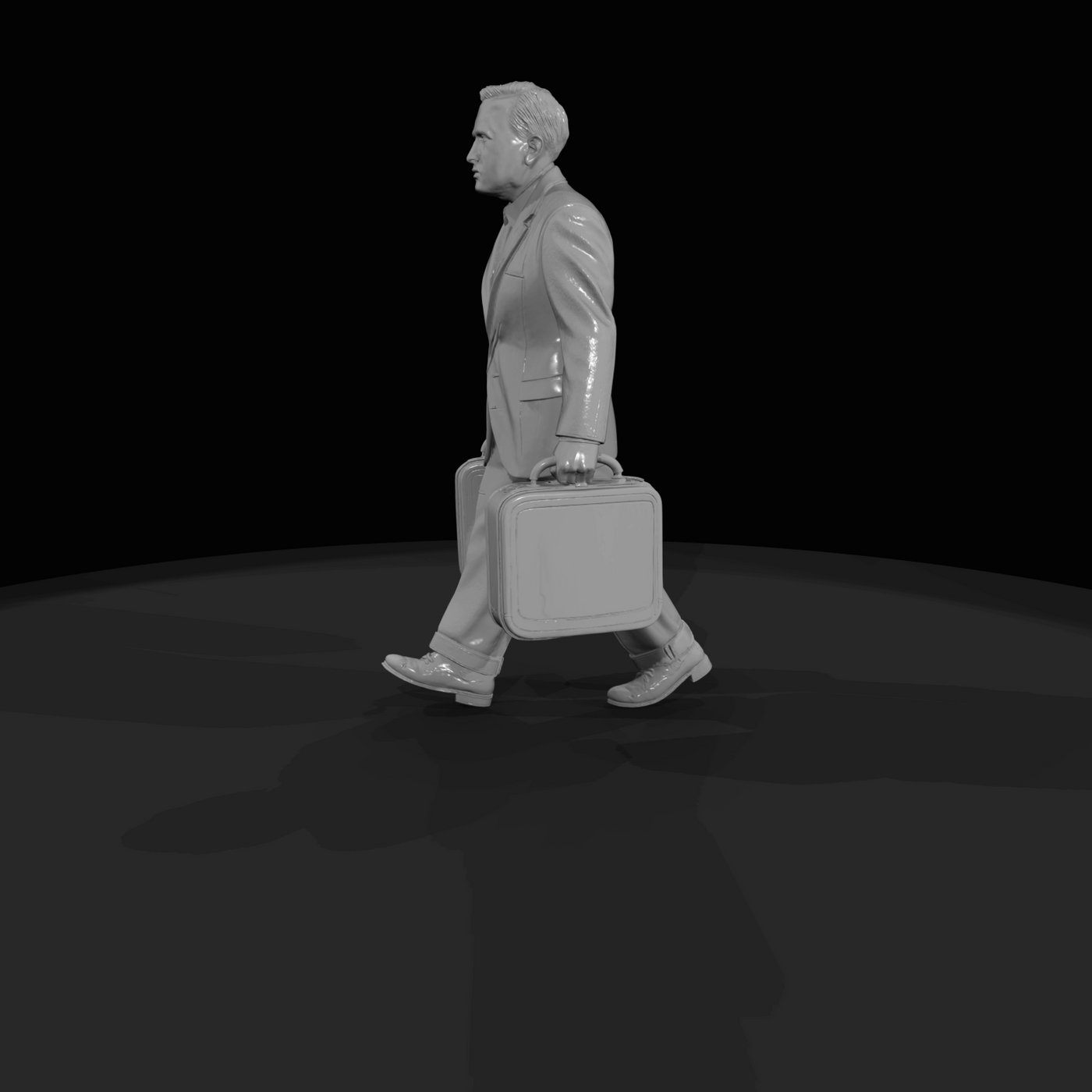 Passenger with Luggage Figure (1950s) — 1950's Businessman