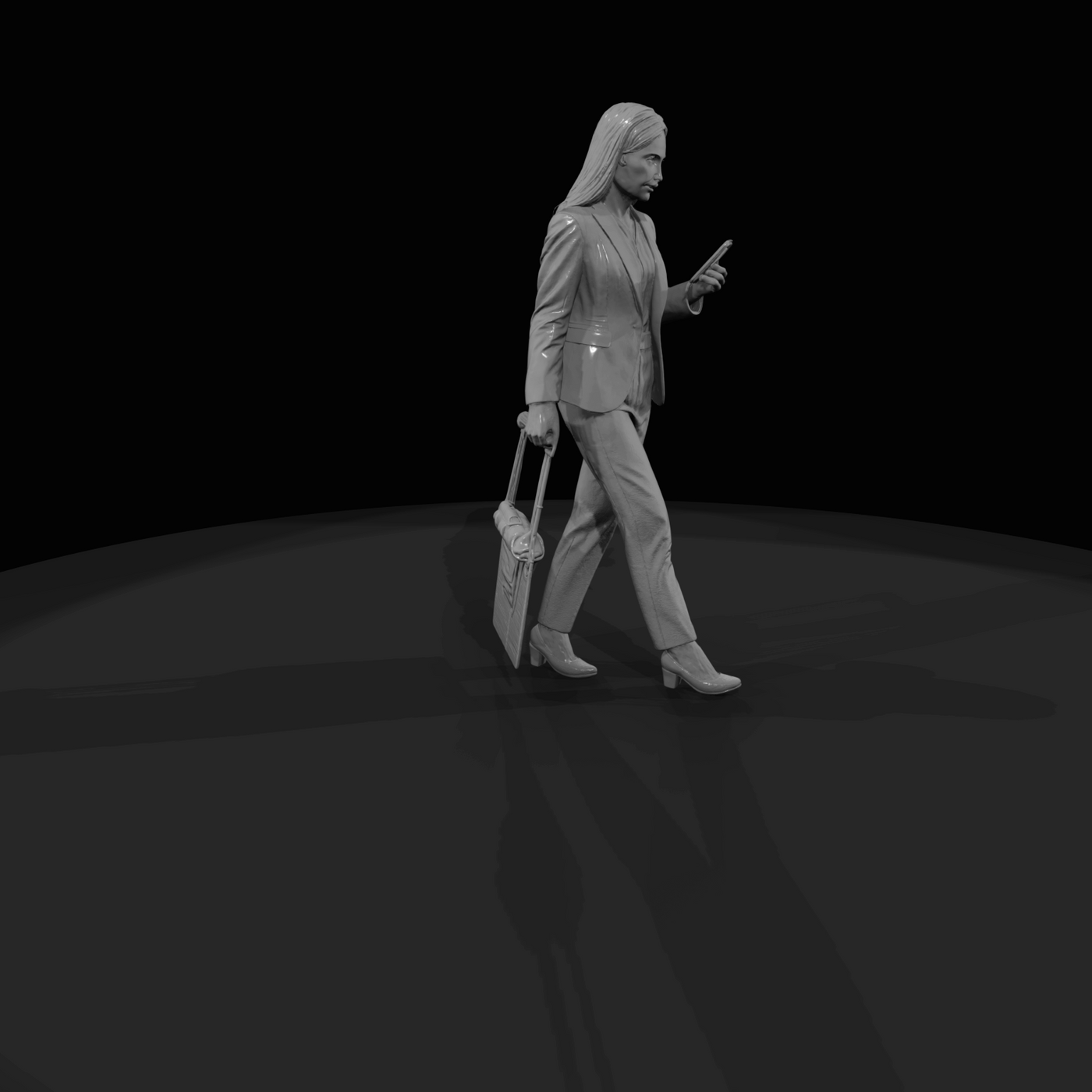 Passenger with Luggage Figure (2020s) — Modern Businesswoman