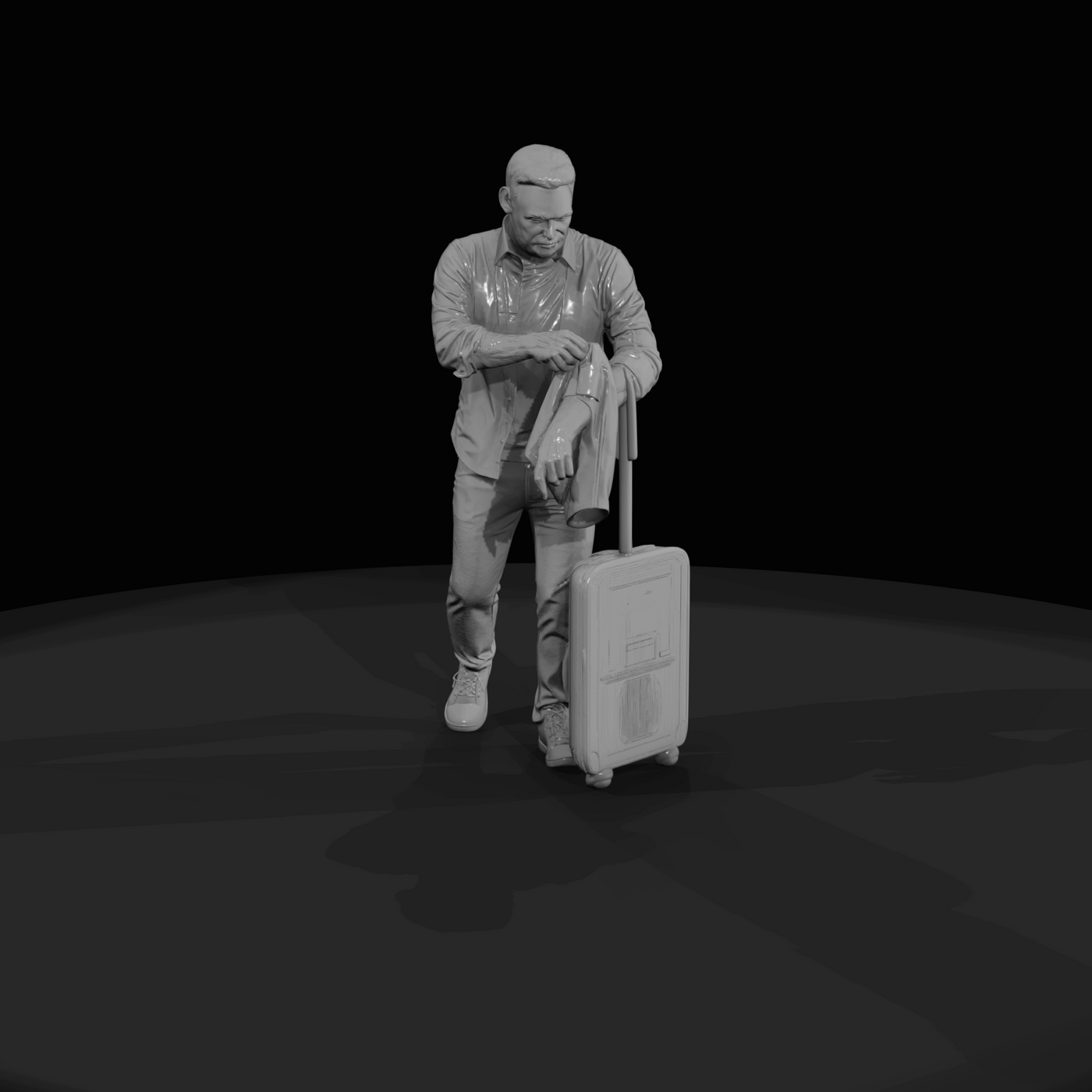 Passenger with Luggage Figure (2000s-2020s) — Modern Man
