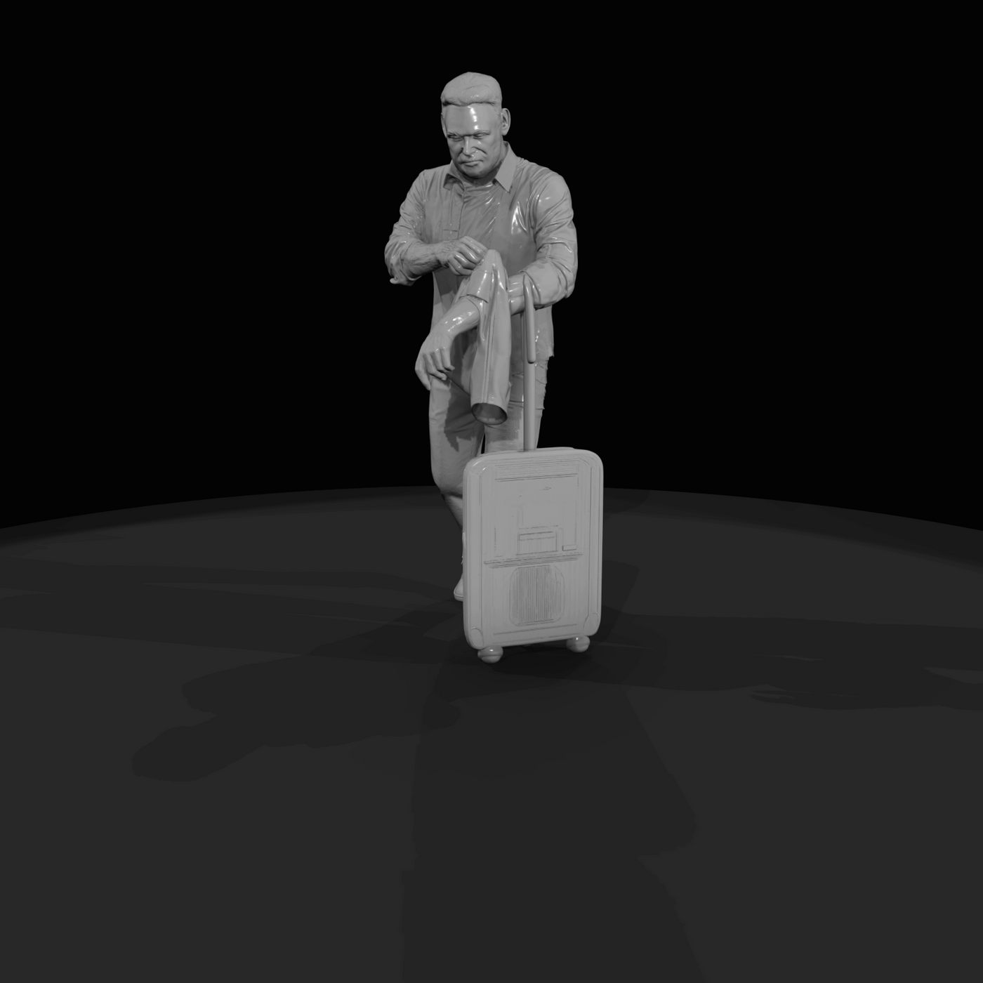 Passenger with Luggage Figure (2000s-2020s) — Modern Man