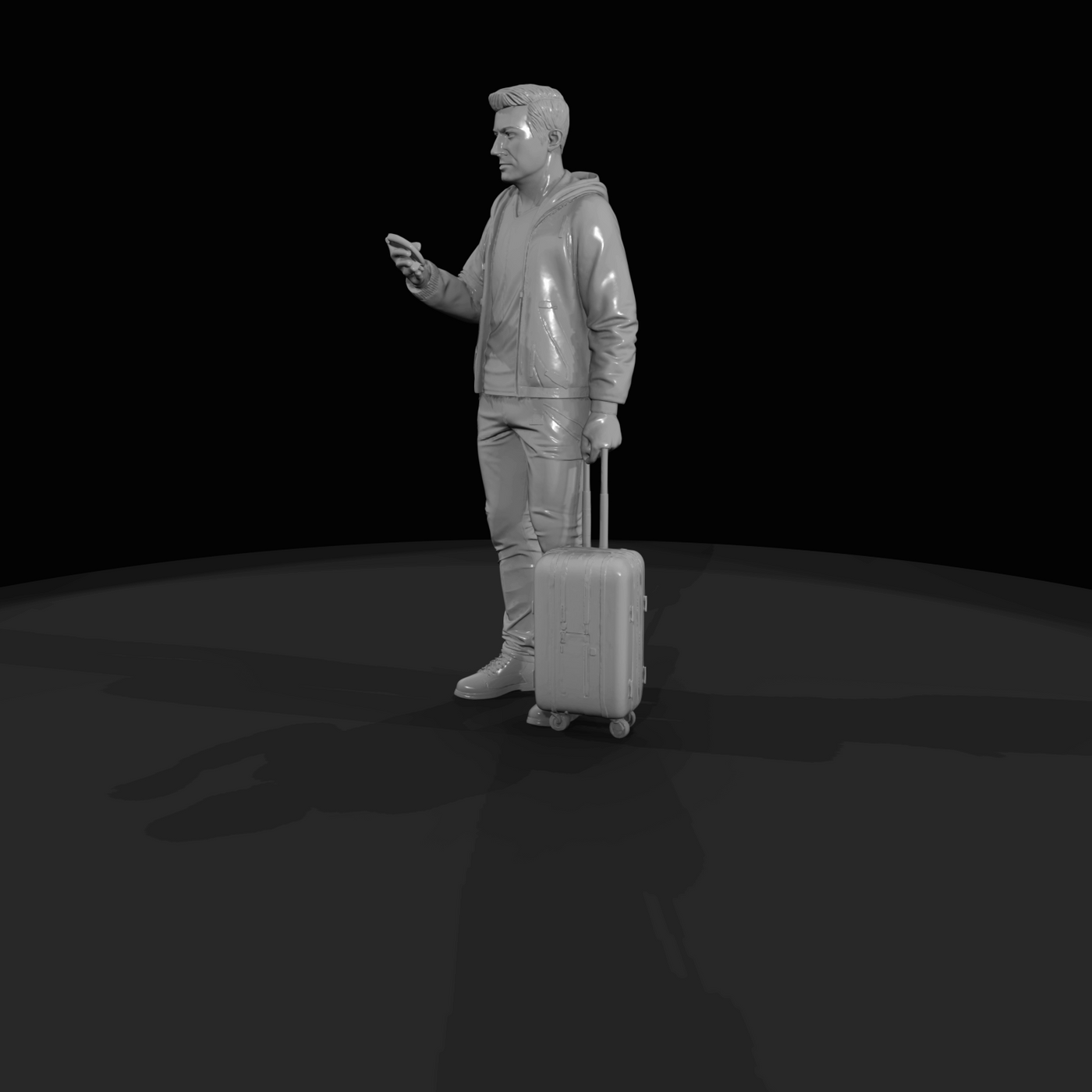 Passenger with Luggage Figure (2000s-2020s) — Modern Man