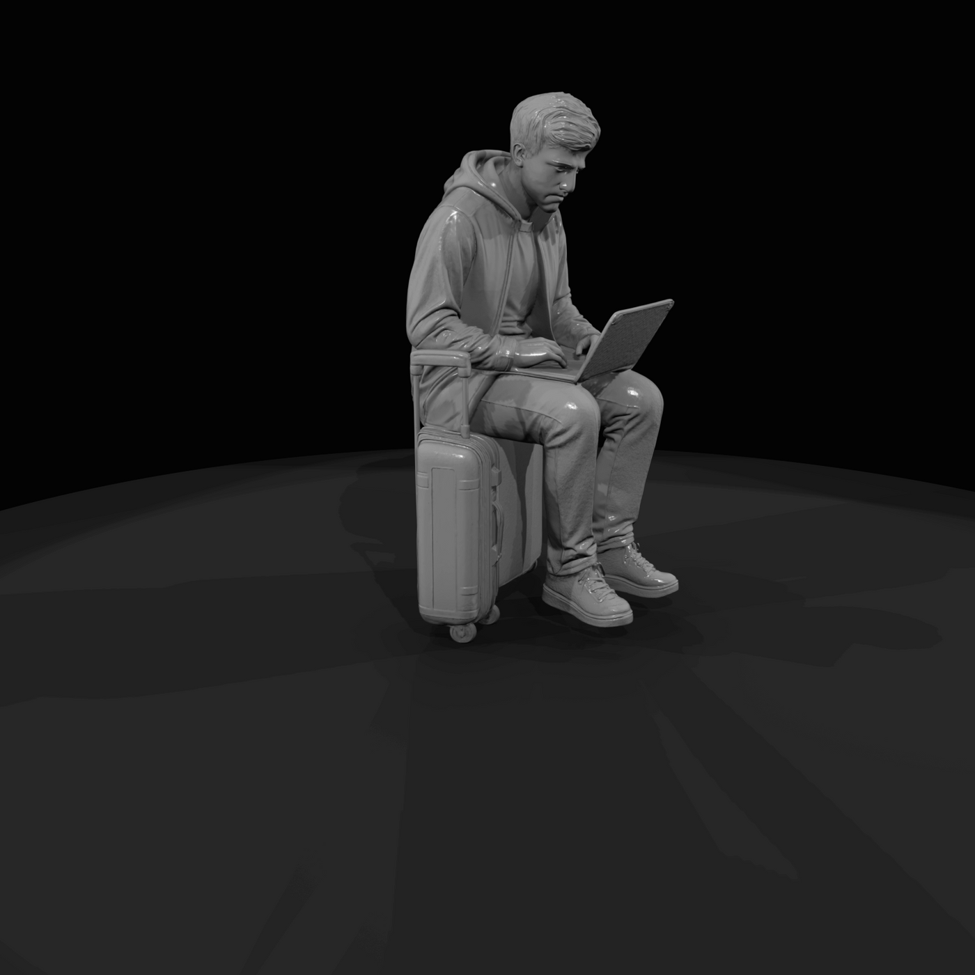 Passenger with Luggage Figure (2010s-2020s) — Modern Student