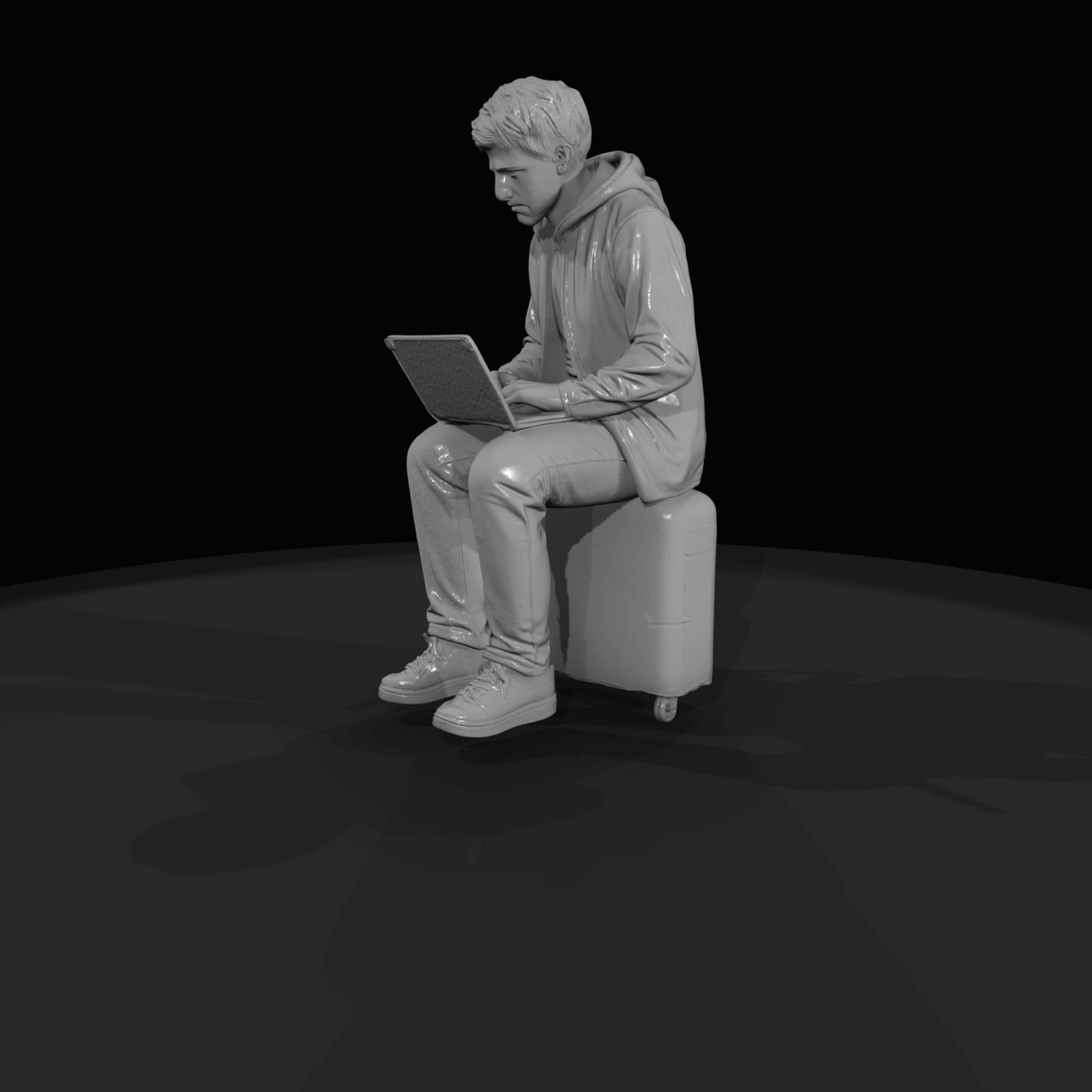 Passenger with Luggage Figure (2010s-2020s) — Modern Student