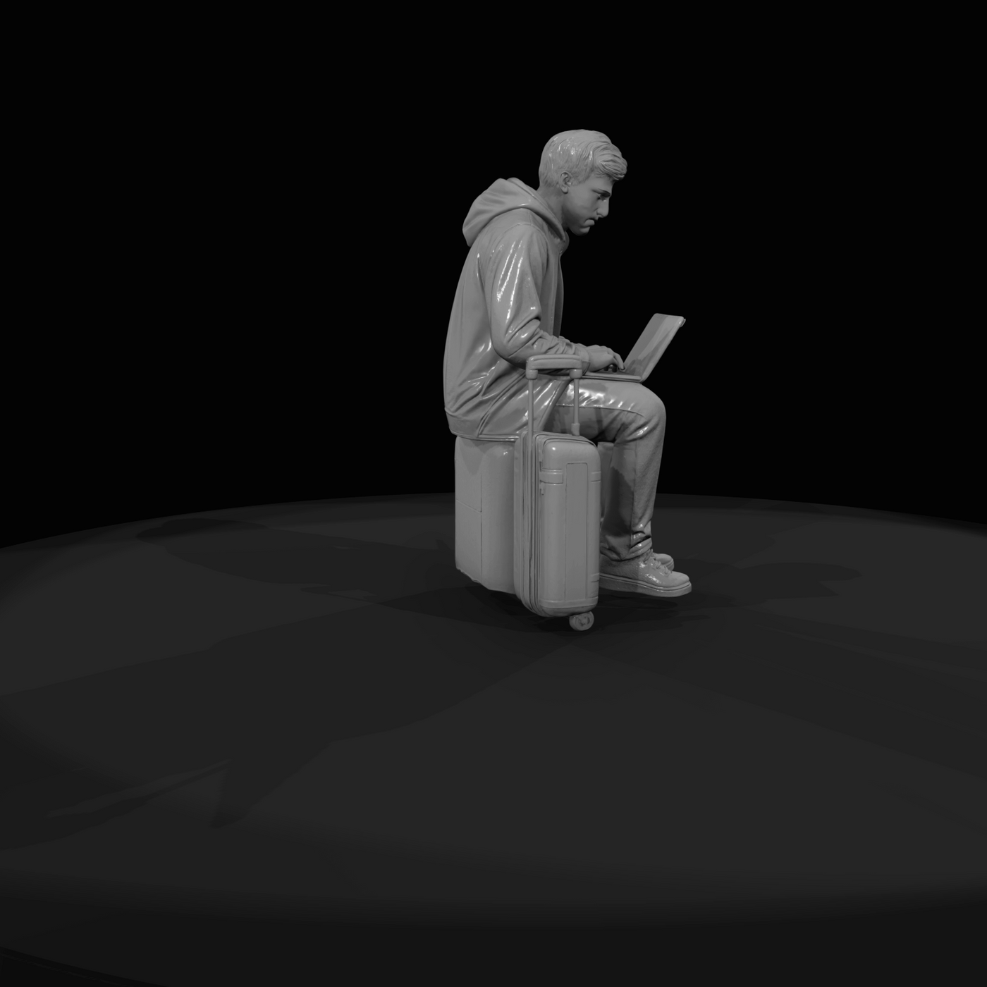 Passenger with Luggage Figure (2010s-2020s) — Modern Student