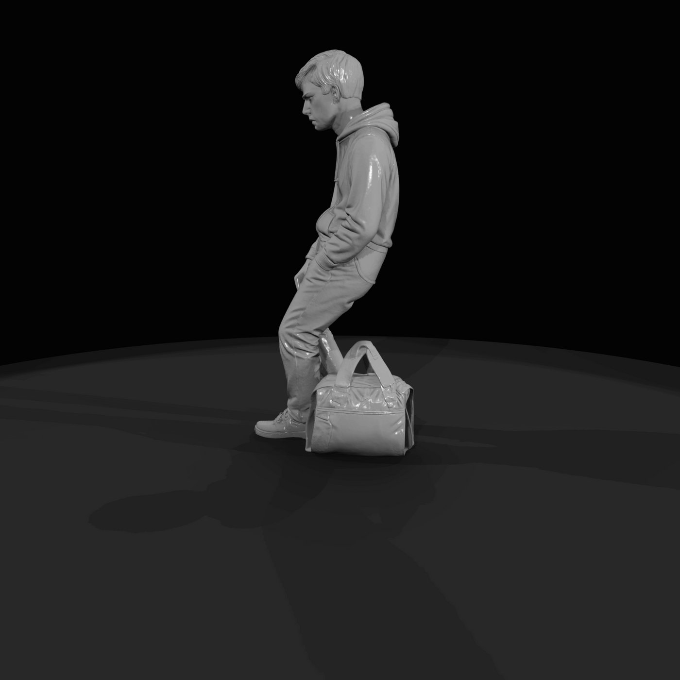 Passenger with Luggage Figure (2010s-2020s) — Modern Teen Boy