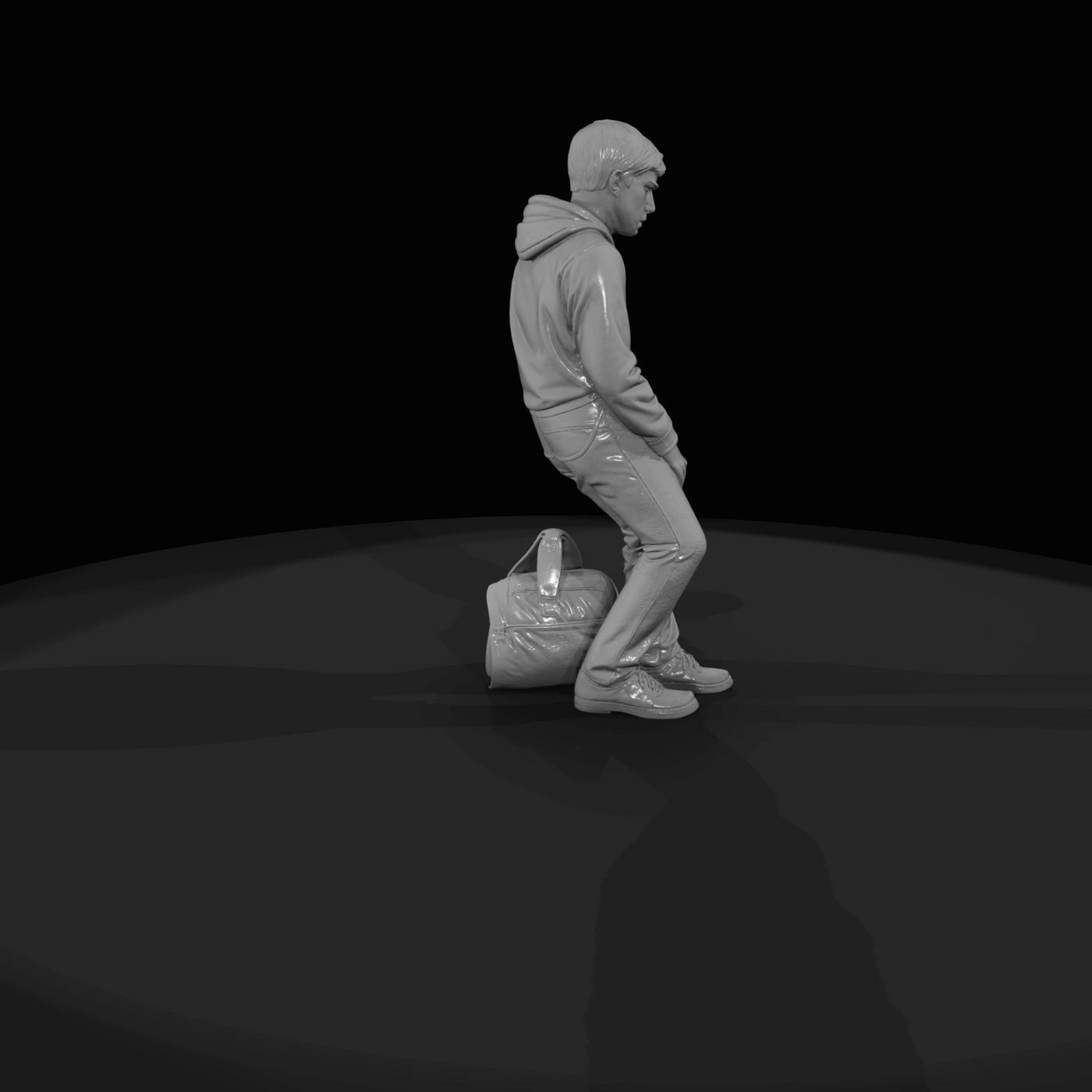 Passenger with Luggage Figure (2010s-2020s) — Modern Teen Boy
