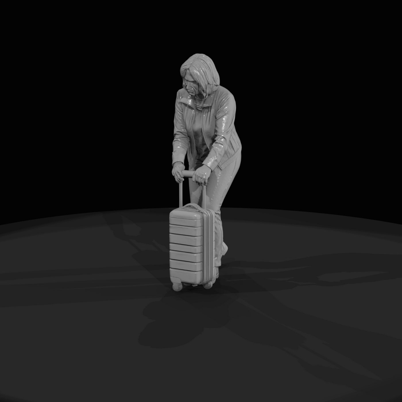 Passenger with Luggage Figure (2010s-2020s) — Modern Woman