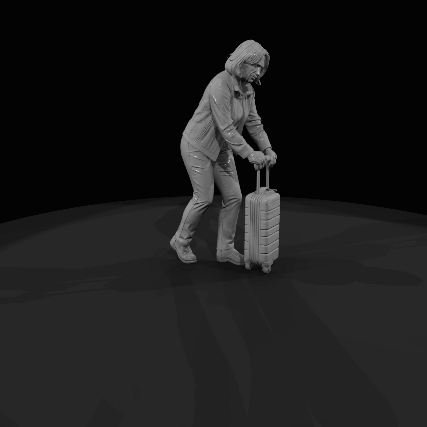 Passenger with Luggage Figure (2010s-2020s) — Modern Woman