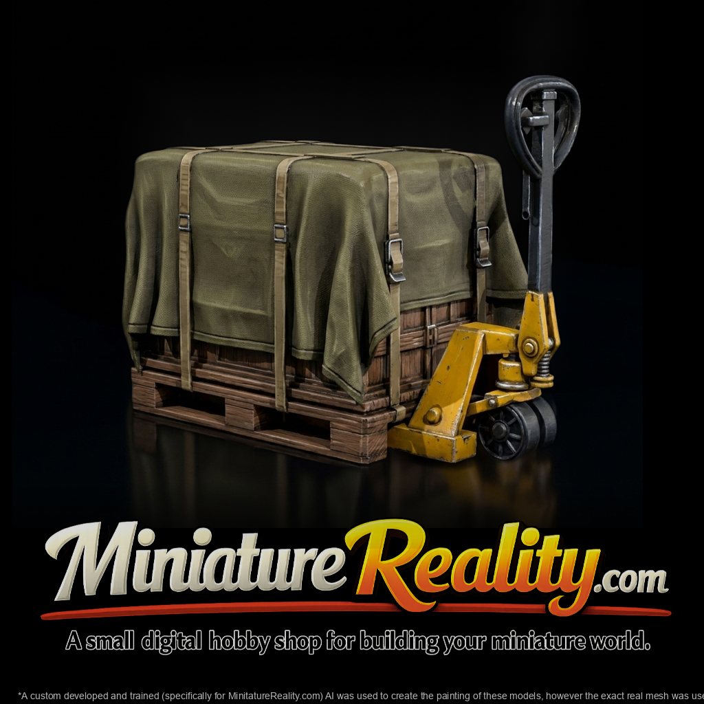 Pallet jack with covered pallet