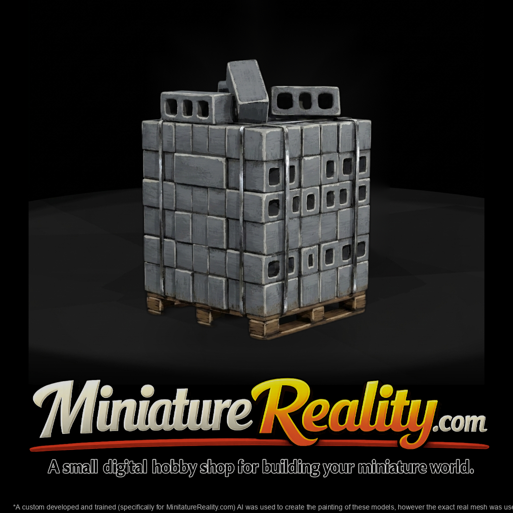 Pallet of cinder blocks