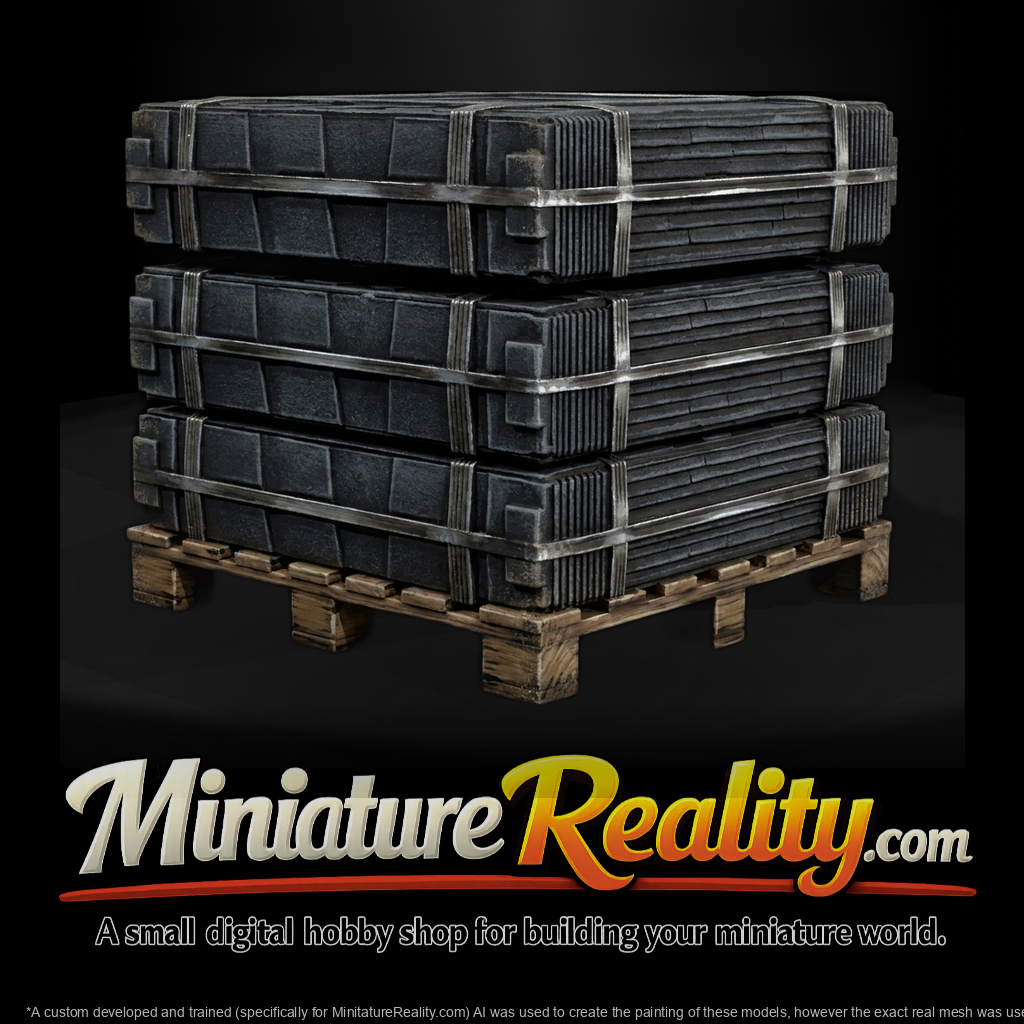 Palletized roof shingle bundles on pallet pr