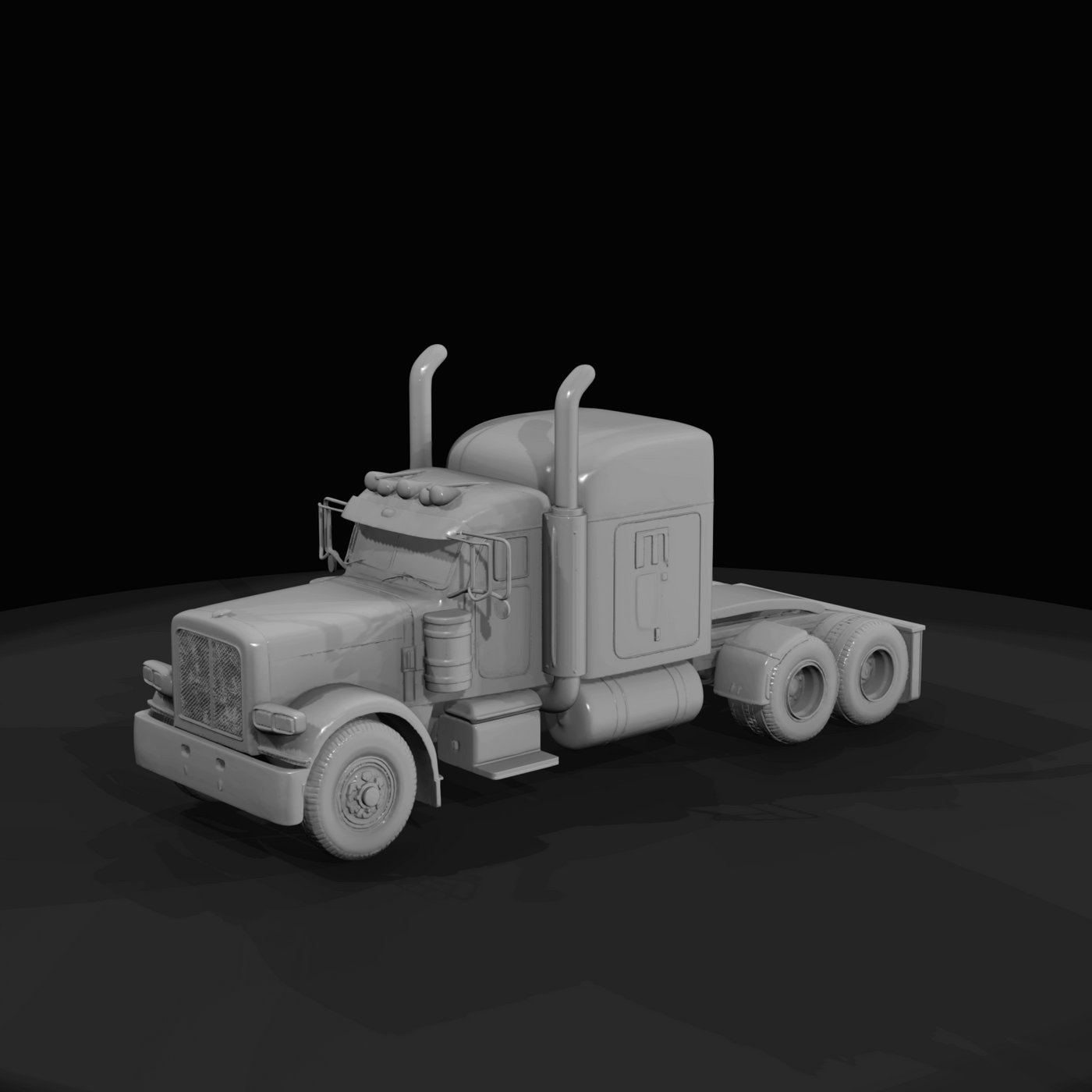 sleeper-cab semi-truck (tractor unit)