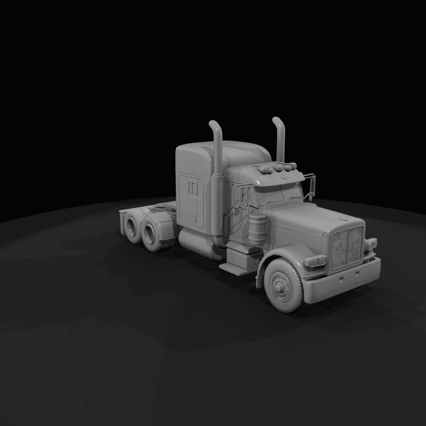 sleeper-cab semi-truck (tractor unit)