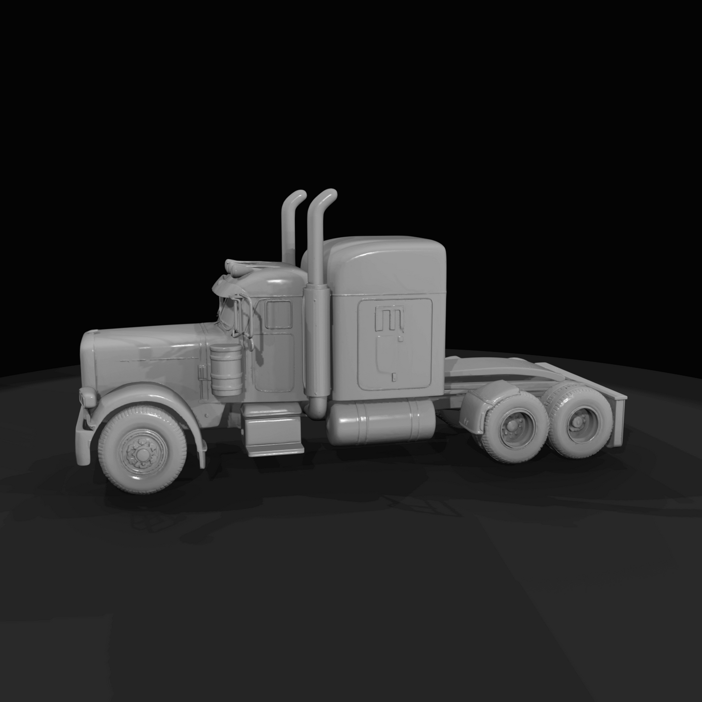 sleeper-cab semi-truck (tractor unit)