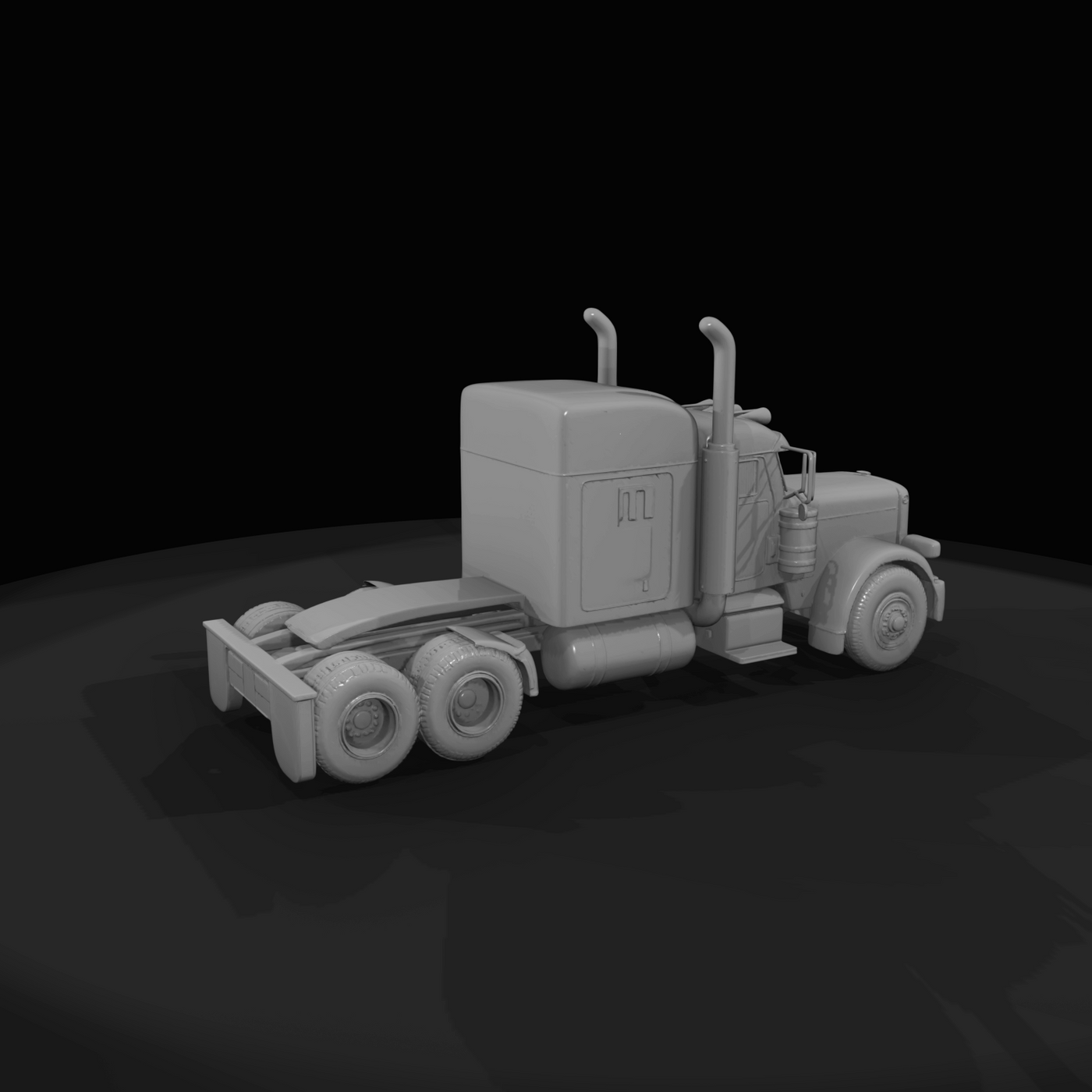 sleeper-cab semi-truck (tractor unit)