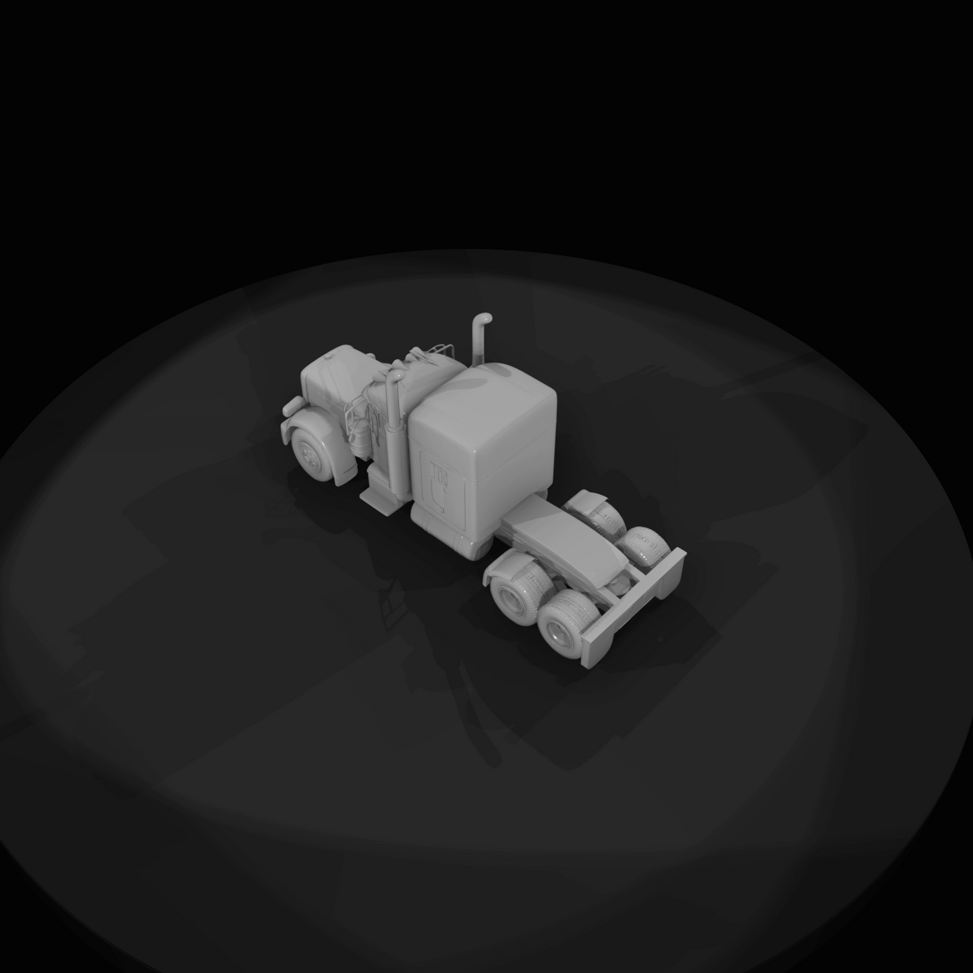 sleeper-cab semi-truck (tractor unit)