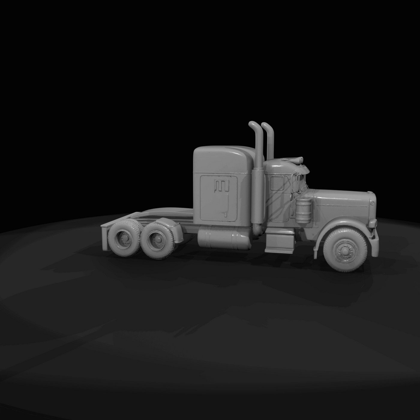 sleeper-cab semi-truck (tractor unit)