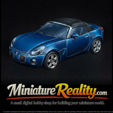 Pontiac Solstice-style Convertible for HO Dioramas