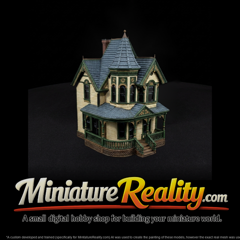 Queen Anne Victorian House for HO Dioramas & Model Railroadi