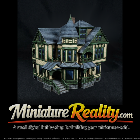 Queen Anne Victorian Mansion HO Model for Dioramas