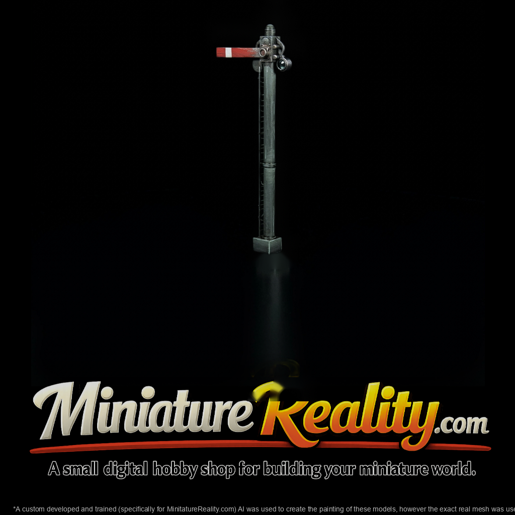 Railway Semaphore Signal Pole - Diorama Prop