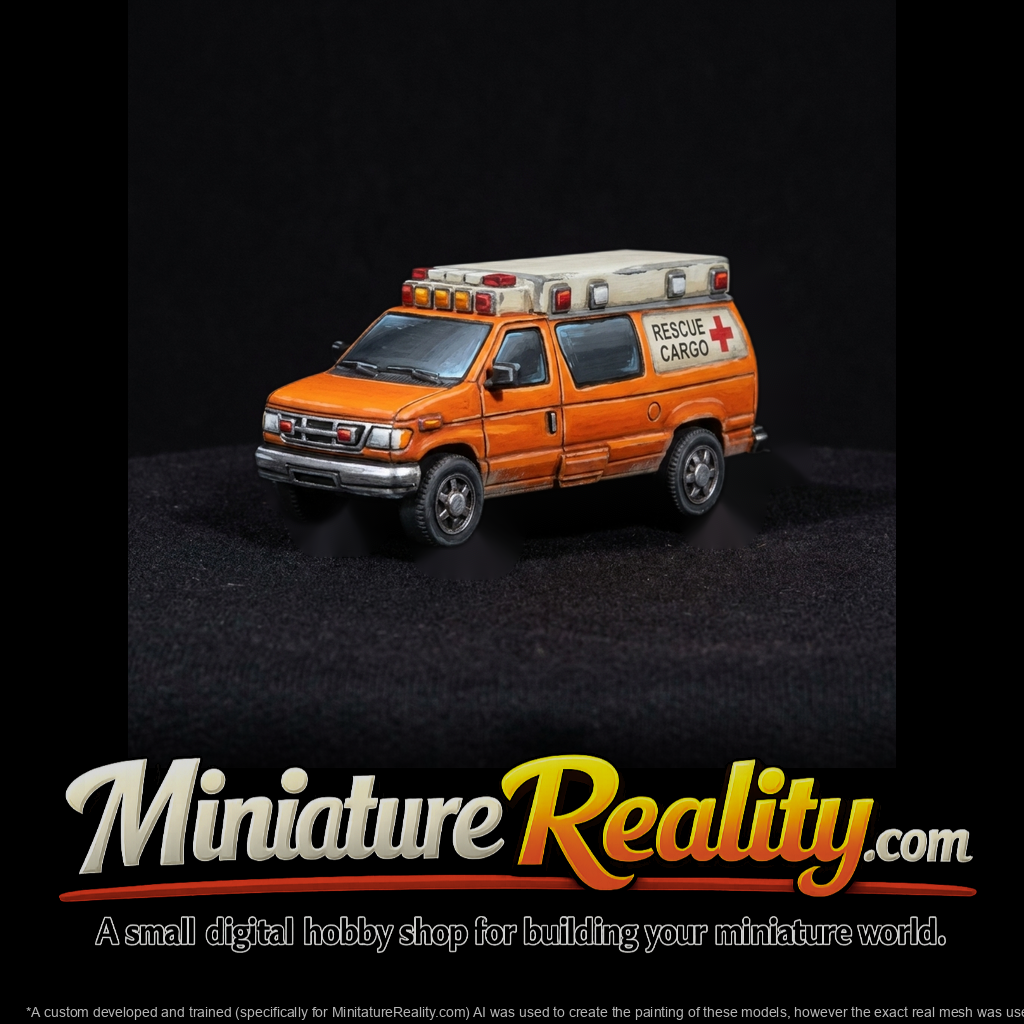 Rescue Cargo Van for HO Model Railroads & Dioramas