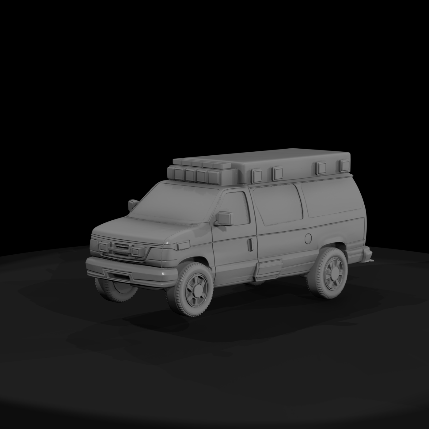 Rescue Cargo Van for HO Model Railroads & Dioramas